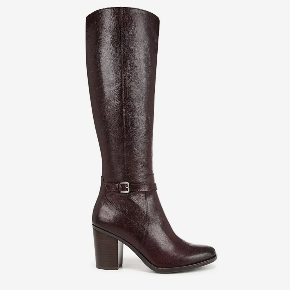 NIB NATURALIZER Wine Leather Knee-High Boots